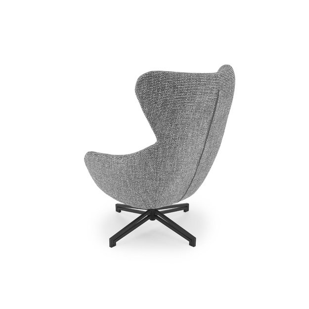 FREDY leisure chair, with stool, grey