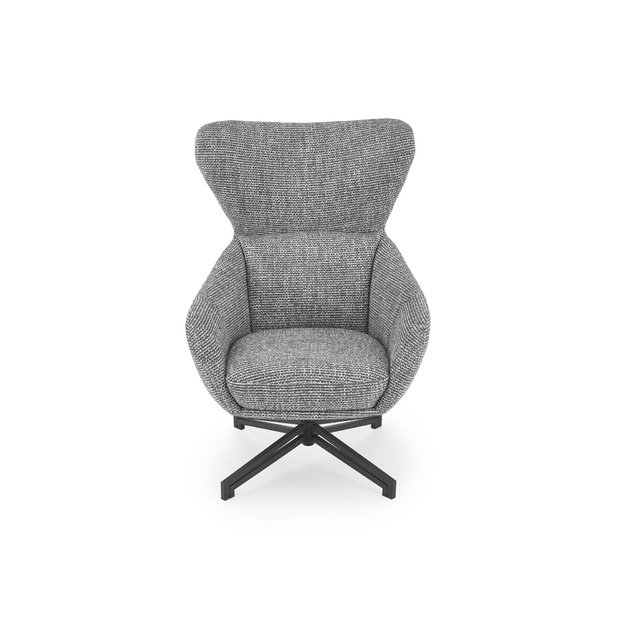 FREDY leisure chair, with stool, grey