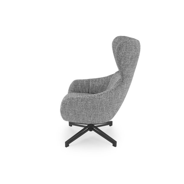 FREDY leisure chair, with stool, grey