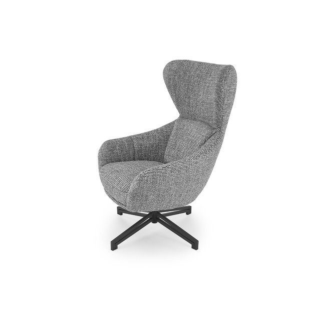 FREDY leisure chair, with stool, grey