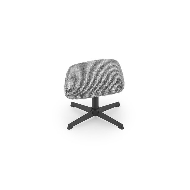 FREDY leisure chair, with stool, grey