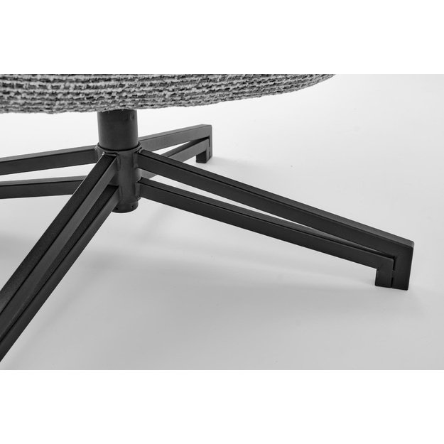 FREDY leisure chair, with stool, grey
