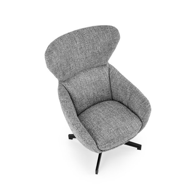 FREDY leisure chair, with stool, grey