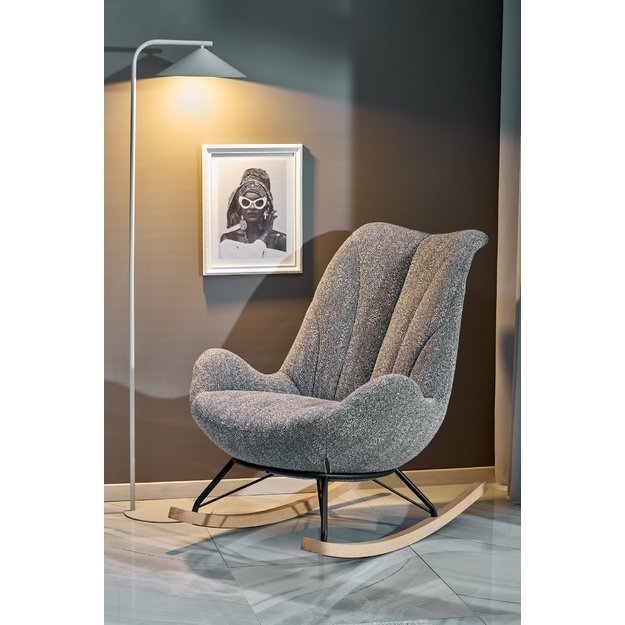LUIS rocking chair, grey