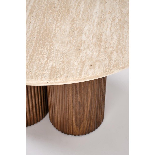 DOROTEA  c.table travertine / walnut 8