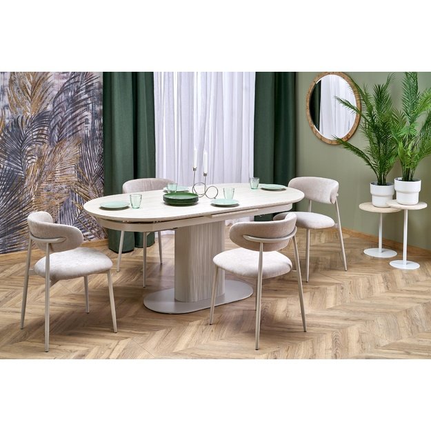 FALONE extension table, color: travertine / cashmere