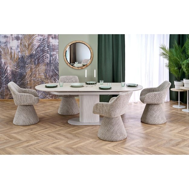 FALONE extension table, color: travertine / cashmere