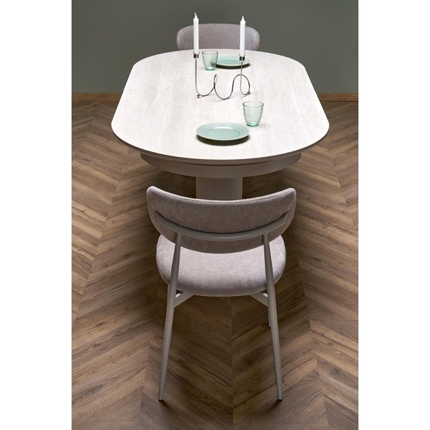 FALONE extension table, color: travertine / cashmere