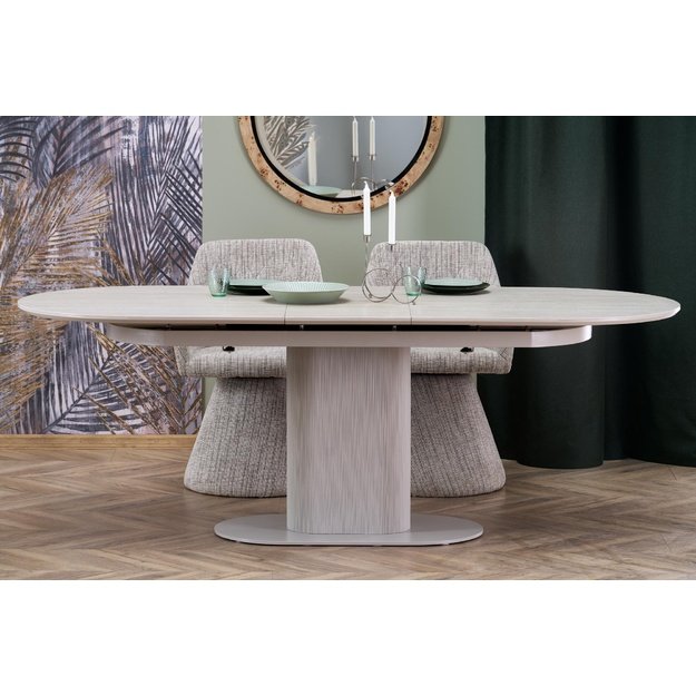 FALONE extension table, color: travertine / cashmere