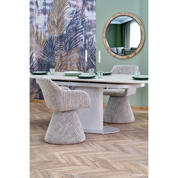 FALONE extension table, color: travertine / cashmere