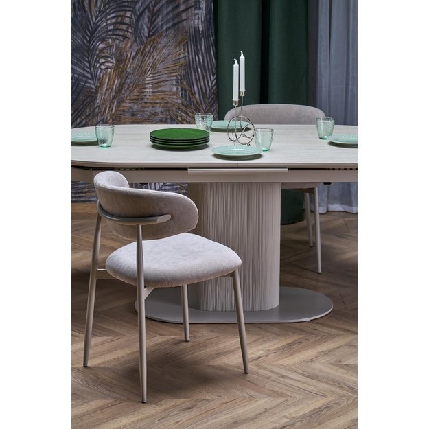 FALONE extension table, color: travertine / cashmere