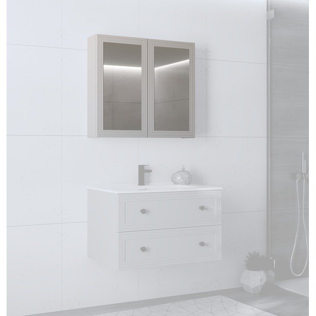 mirror cabinet, TORETO SLU-80, cashmere