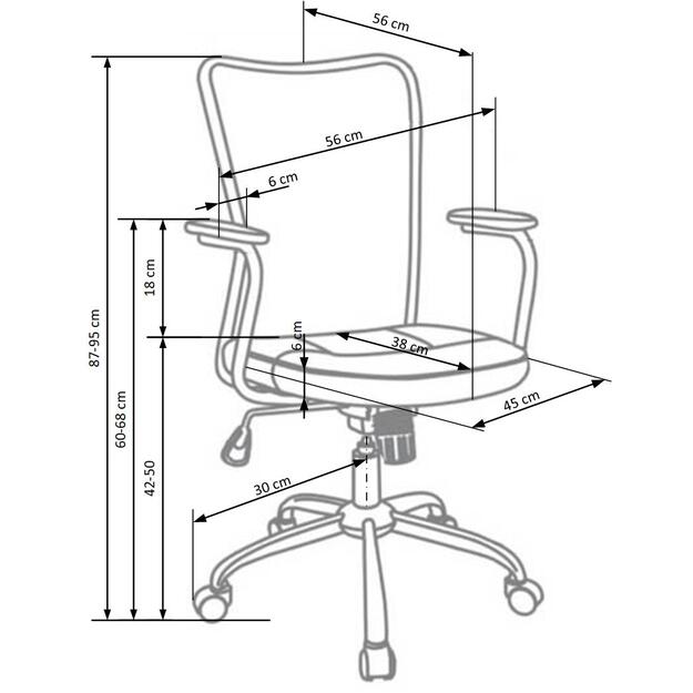ANDY chair color: grey/pink 1