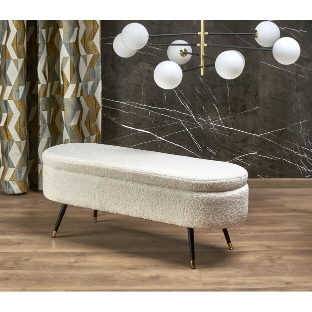AVEIRO bench with storage funstion, creamy