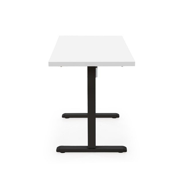 B/54 desk with adjustable height, top - white, frame - black 1