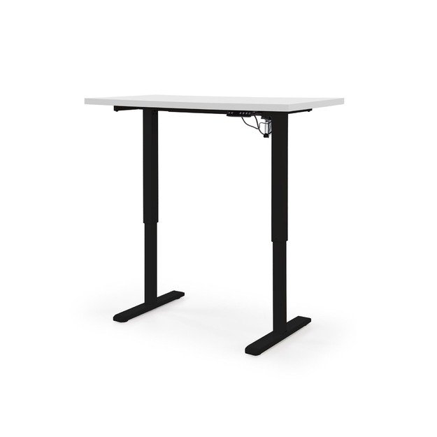 B/54 desk with adjustable height, top - white, frame - black 6