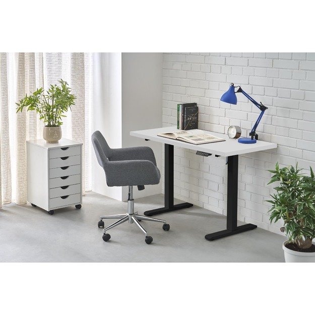 B/54 desk with adjustable height, top - white, frame - black 8