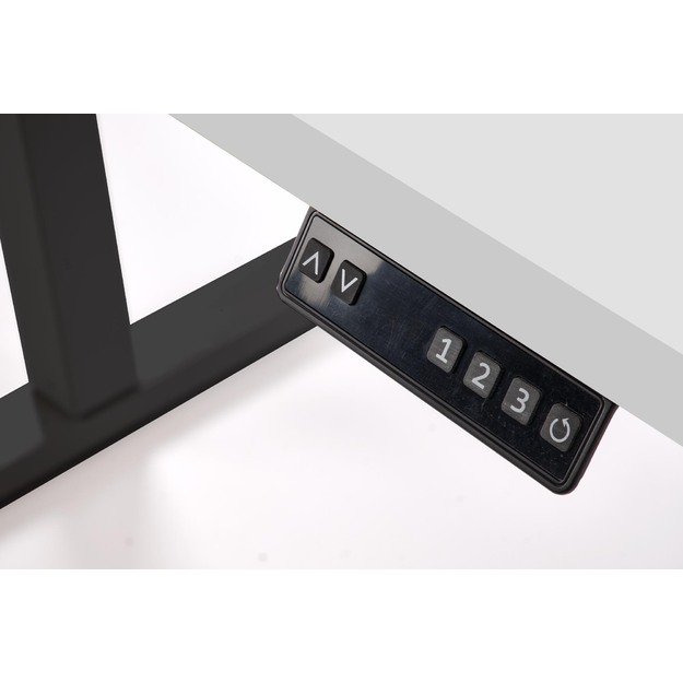 B/54 desk with adjustable height, top - white, frame - black 3
