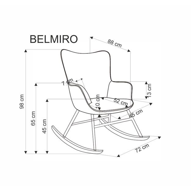 BELMIRO rocking chair, olive 14