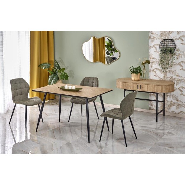 BERTO table natural / black