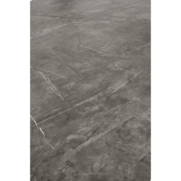 CHARLES table grey marble / black