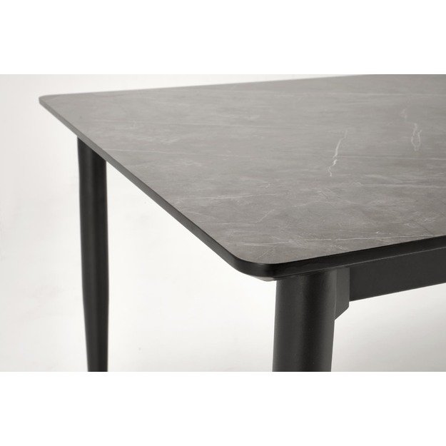 CHARLES table grey marble / black 2