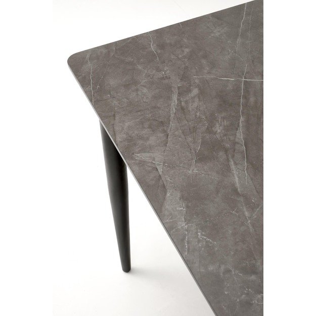 CHARLES table grey marble / black