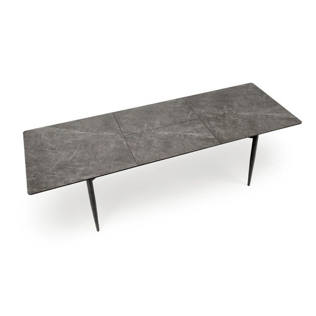 CHARLES table grey marble / black