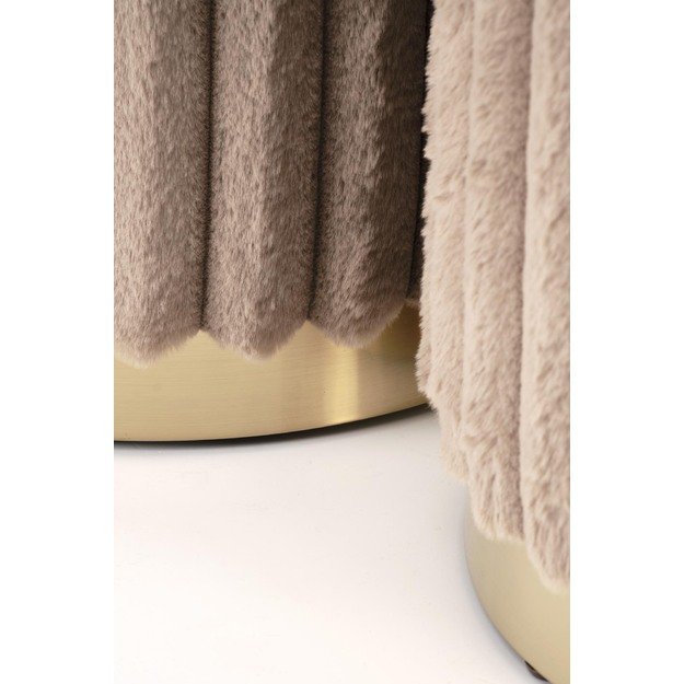 FIDO set of two stools: color: cappuccino / gold 2