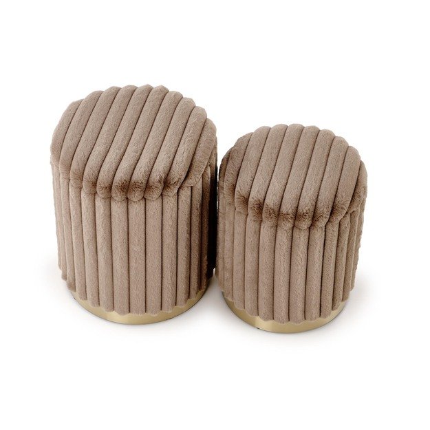 FIDO set of two stools: color: cappuccino / gold 6