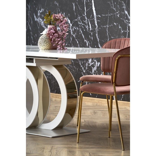 GALARDO extension table, white / gold 29