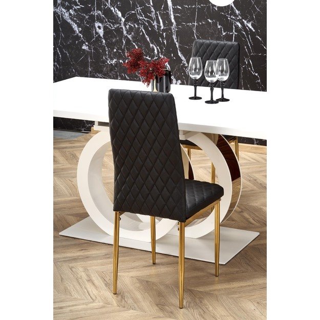 GALARDO extension table, white / gold 20