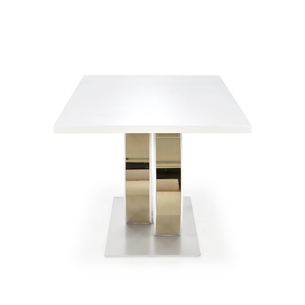 GALARDO extension table, white / gold 16