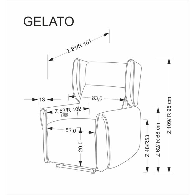 GELATO leisure chair, beige 5