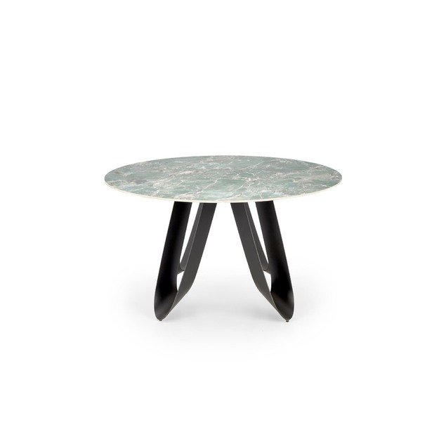 GIOVANI round table, green marble / black 13