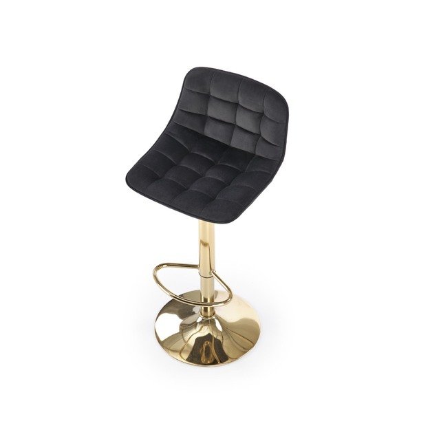 H120 bar stool, gold / black 22