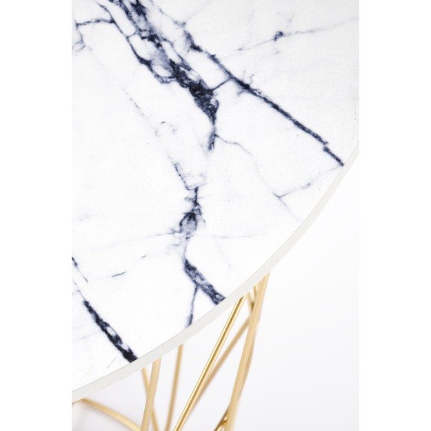 HARISSA_G coffee table, gold / white marble 3