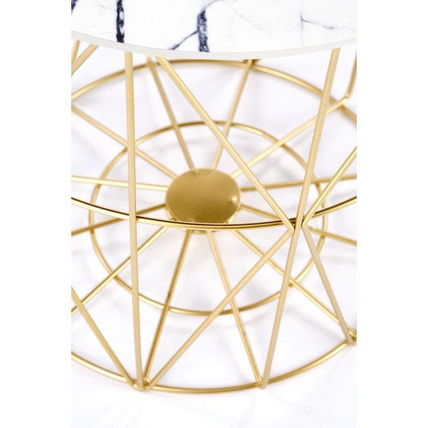 HARISSA_G coffee table, gold / white marble 4