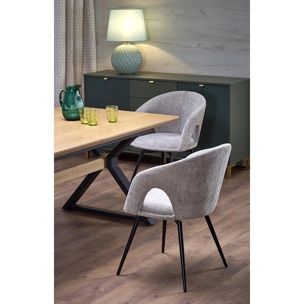 HENRY table, natural / black 18