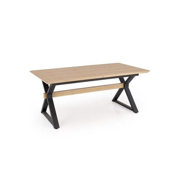 HENRY table, natural / black 10