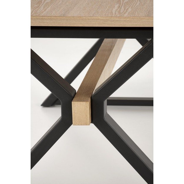 HENRY table, natural / black 1