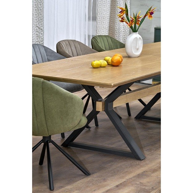 HENRY table, natural / black