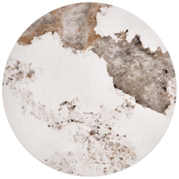 INES  set of two coffee tables, beige marble / white 6