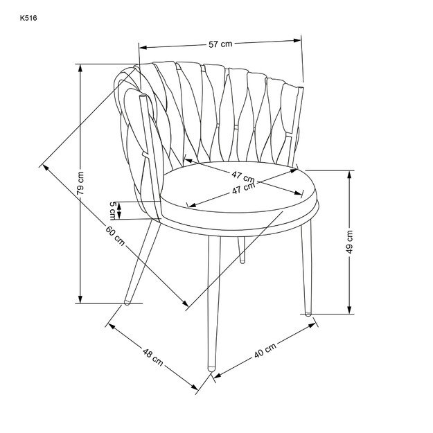 K516 chair, light beige 14