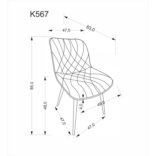 K567 chair, grey 12