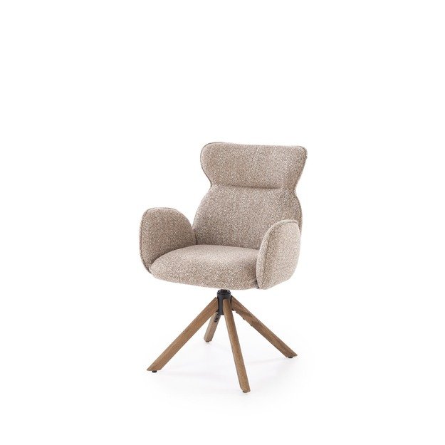 K585 chair, dark beige / l.walnut