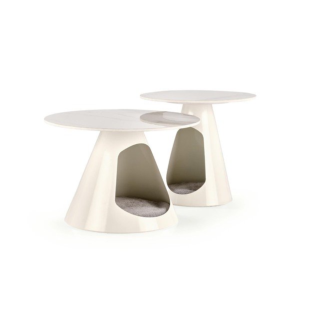 OSARIO coffee table, white marble / white 6