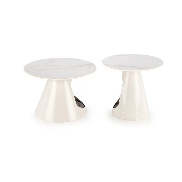 OSARIO coffee table, white marble / white 15