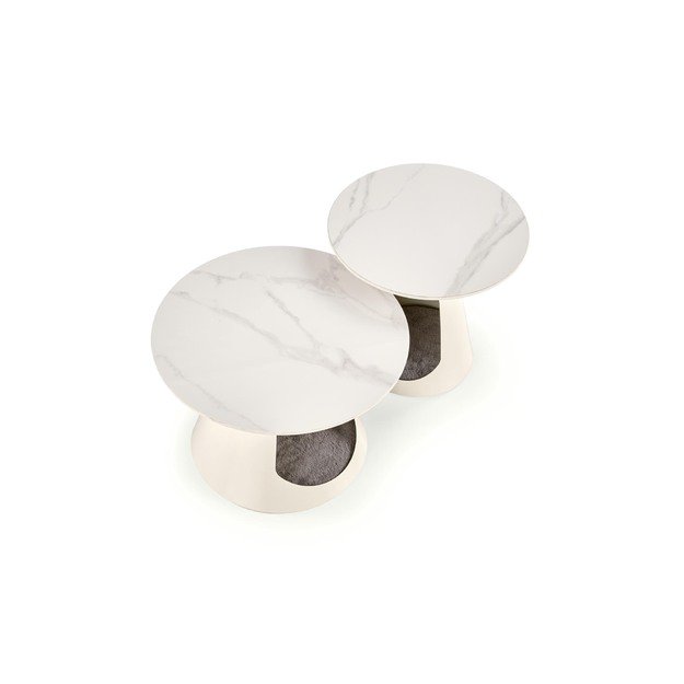 OSARIO coffee table, white marble / white 2