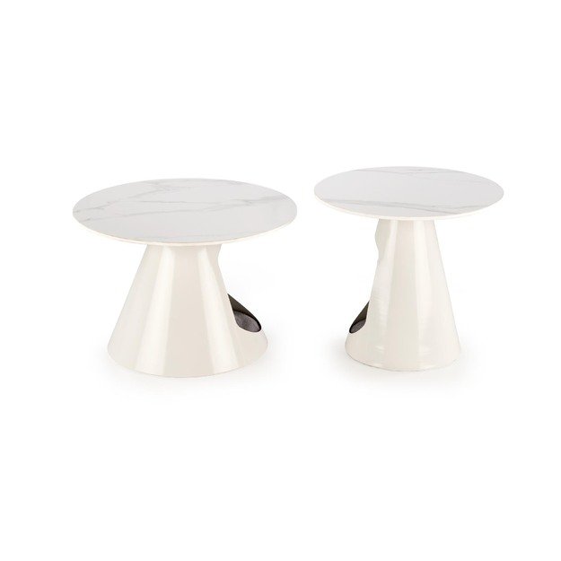 OSARIO coffee table, white marble / white 5